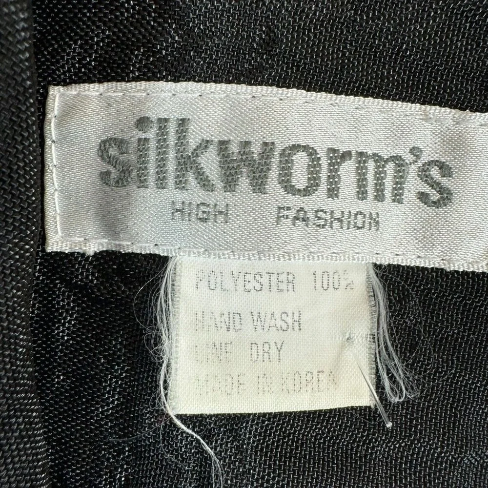 Vintage Silkworms Windbreaker Women 2XL‎ Black 80s Gorpcore Cinch Travel Resort